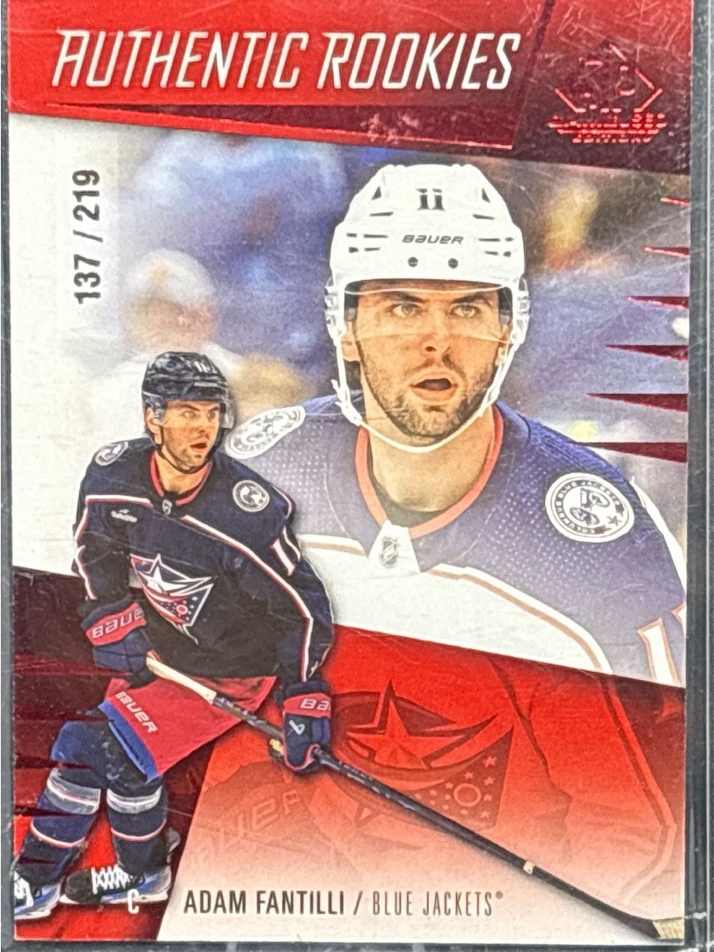 Upper Deck Adam Fantilli Authentic Rookies Trading Card - LE 137/219